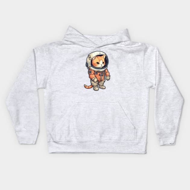 Astronaut cat Kids Hoodie by AestheticsArt81